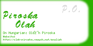 piroska olah business card